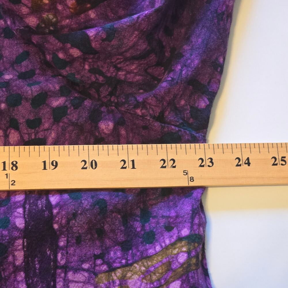 Spirit of Courage Nnamdi Ibenagu Top Womens L Purple African Batik Art to Wear - Picture 6 of 7